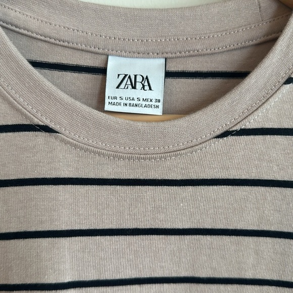 Zara Striped Short Sleeve Tee Shirt Men’s Small NEW - Picture 2 of 6